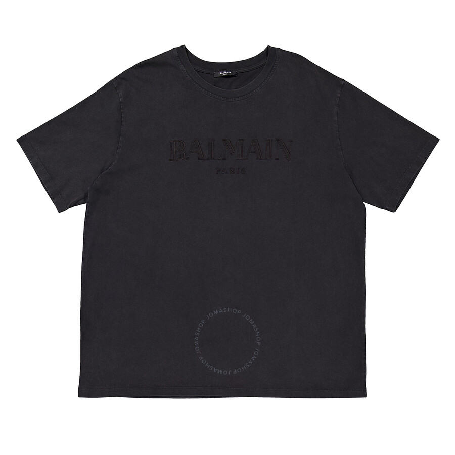Balmain Vintage Logo T-shirt In Gray