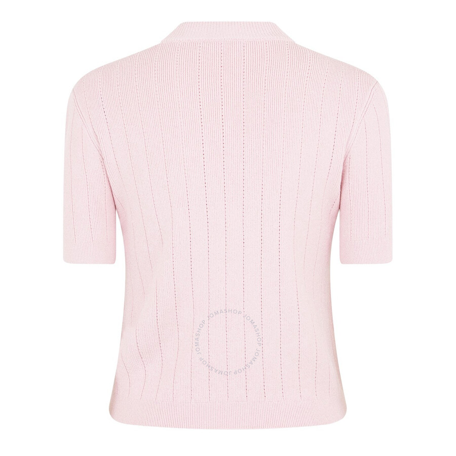 Balmain Ribbed-knit Cardigan In Pink