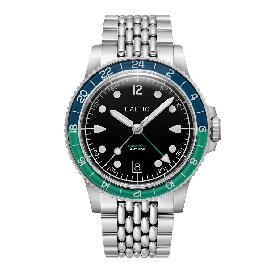 Baltic Aquascaphe Gmt Mk-Ii GMT Black Dial Men's Watch AQUAGMTMK2GREENBOR