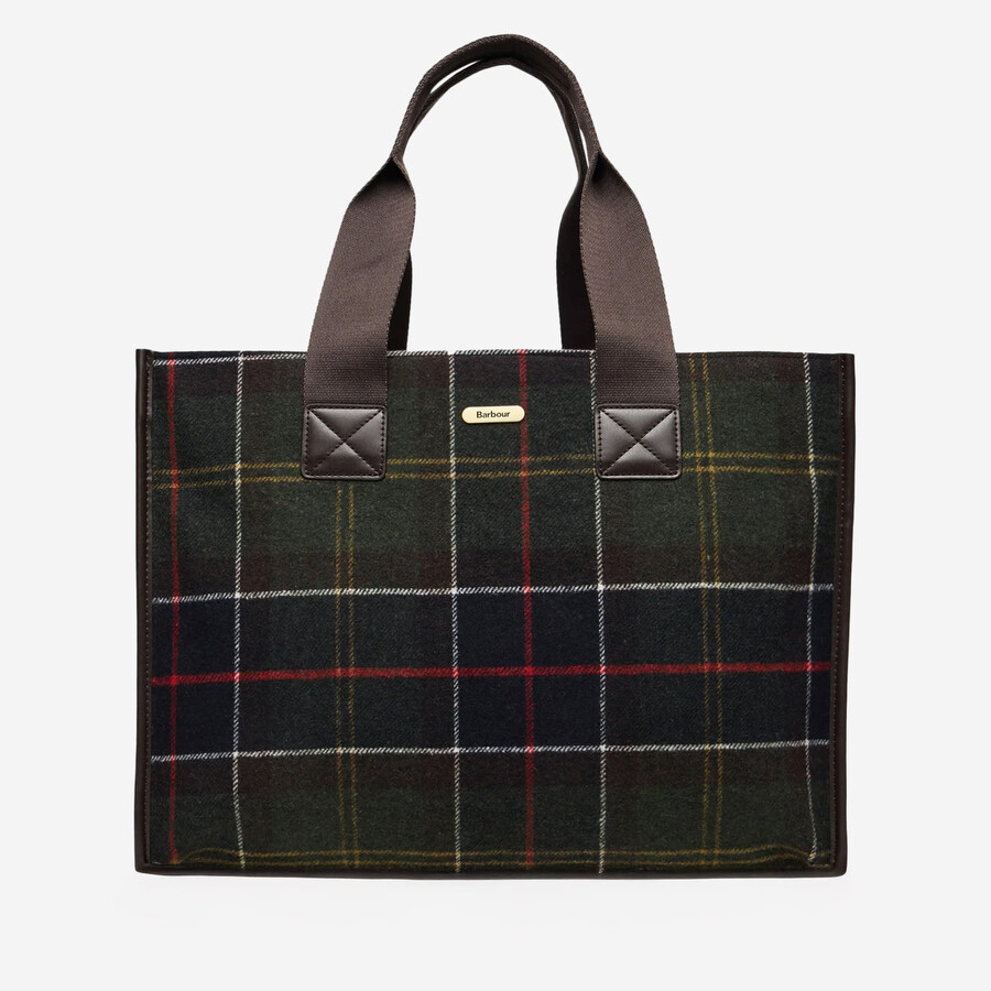 Barbour Turnberry Tote Bag In Wool Blend With Check Pattern In Multi