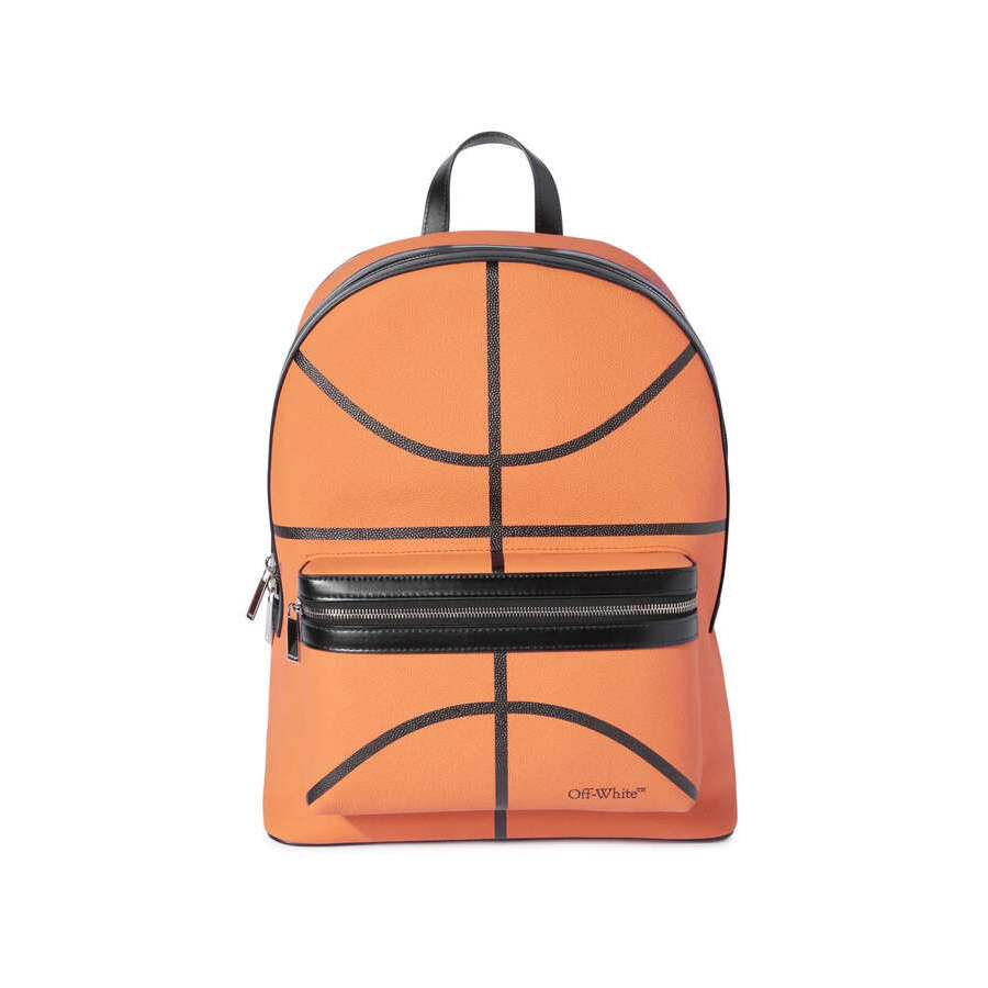 Off-white Basket Round Logo Backpack Orange Bags > Backpacks In ["orange"]