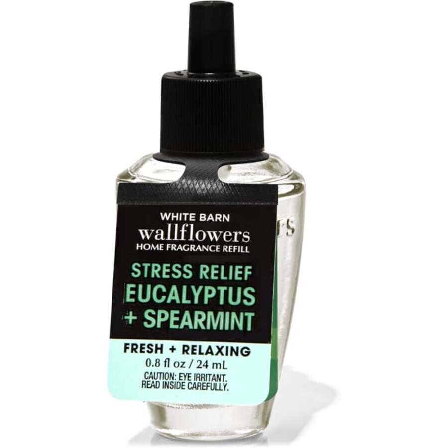 Bath And Body Works Unisex Eucalyptus + Spearmint White Barn Wallflowers Diffuser 0.81 oz Refill Fra