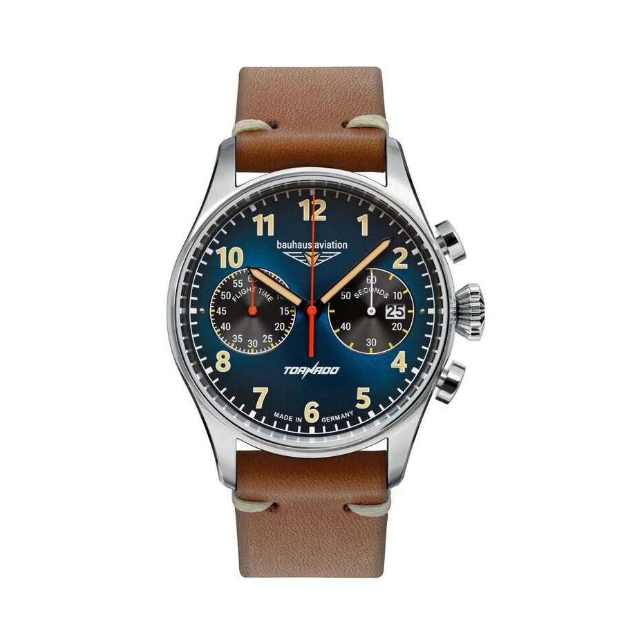Bauhaus Aviation Tornado Chronograph Blue Dial Men's Watch 27723