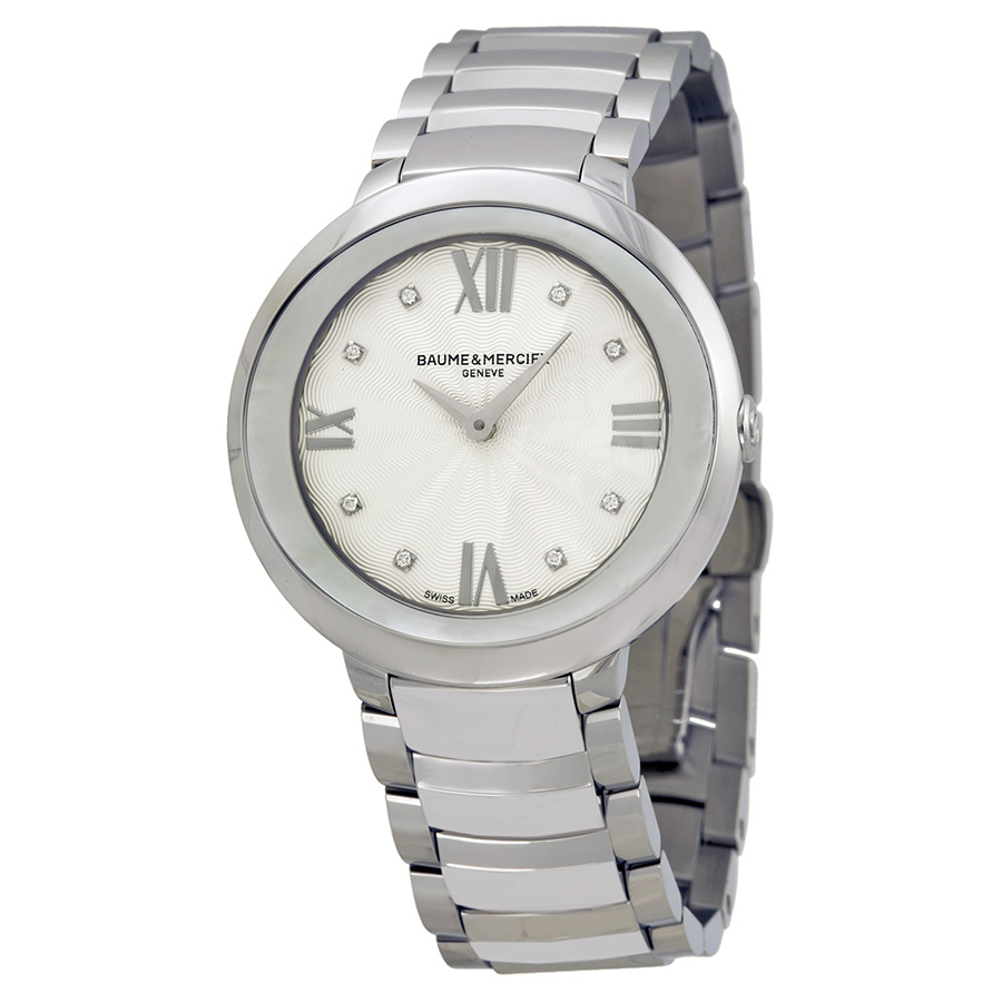 Baume et Mercier Promesse Mother of Pearl Dial Diamond 34mm Ladies Watch 10178