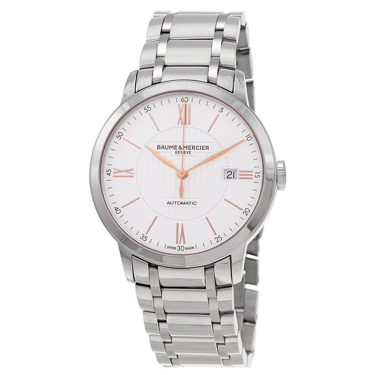 Baume et Mercier Classima Automatic White Dial Men's Watch M0A10374