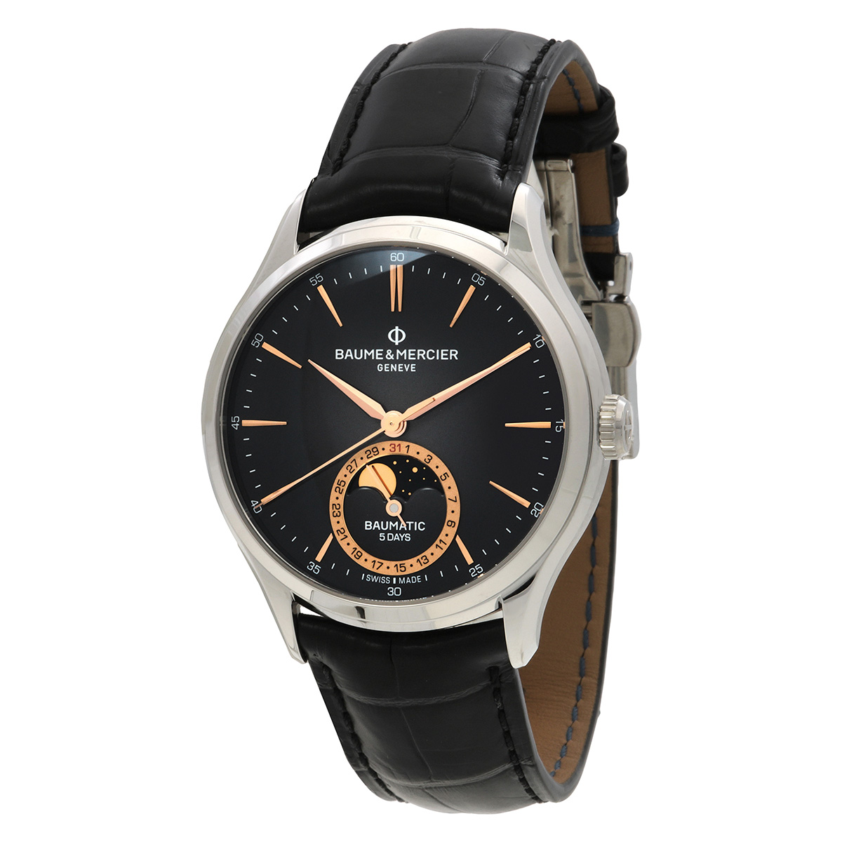 Baume et Mercier Clifton Automatic Black Dial Men's Watch M0A10758