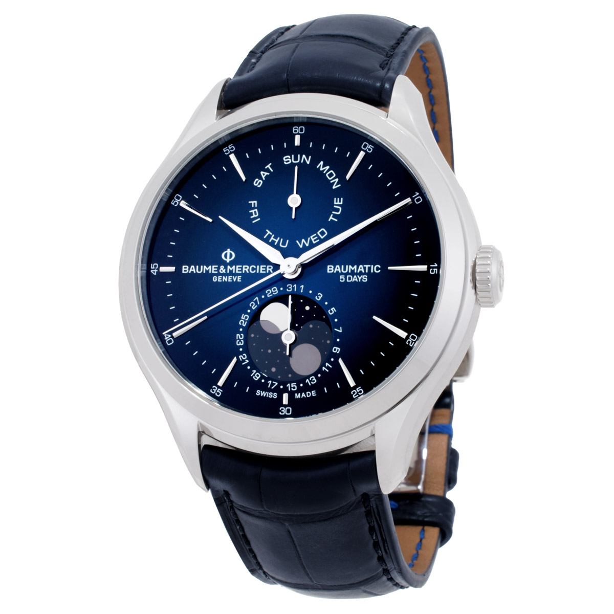 Baume et Mercier Clifton Baumatic Automatic Blue Dial Men's Watch M0A10593