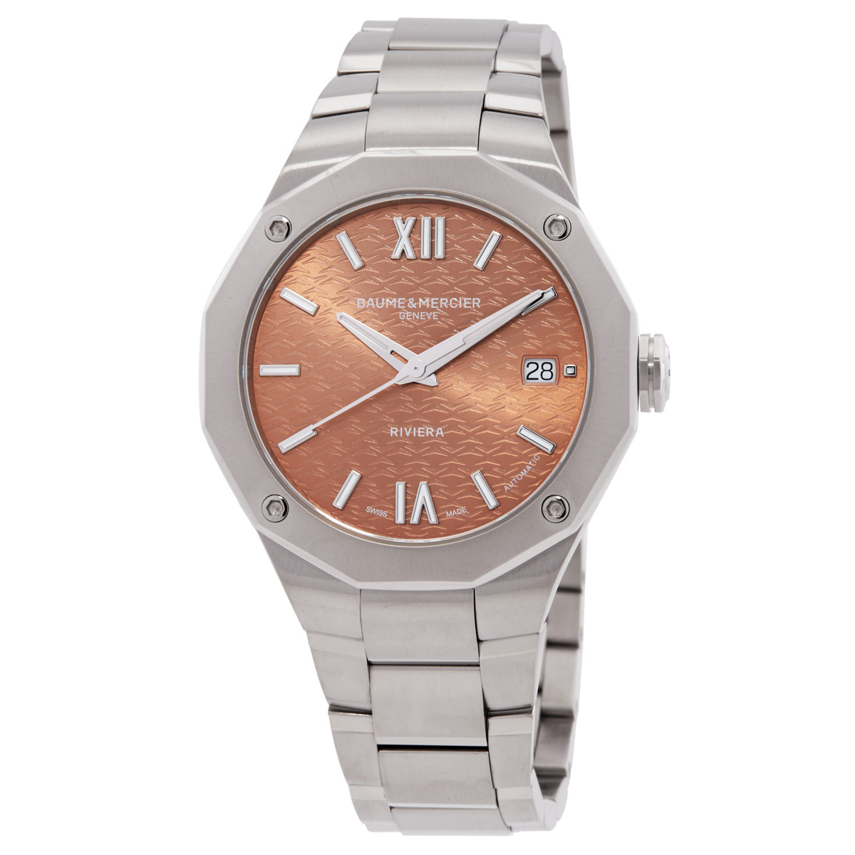 Baume et Mercier Riviera Automatic Terracotta Dial Ladies Watch M0A10764