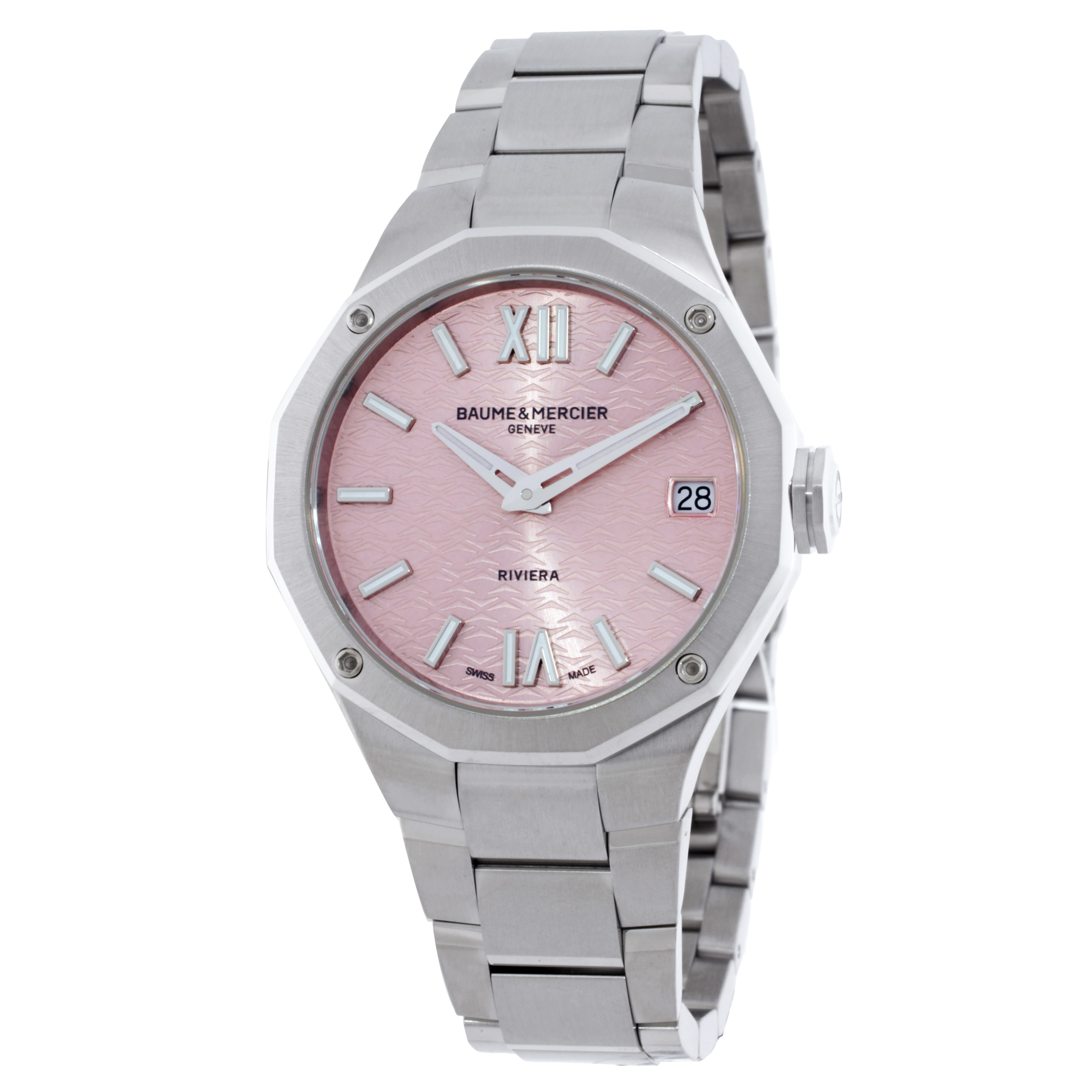 Baume et Mercier Riviera Quartz Pink Dial Ladies Watch 10812