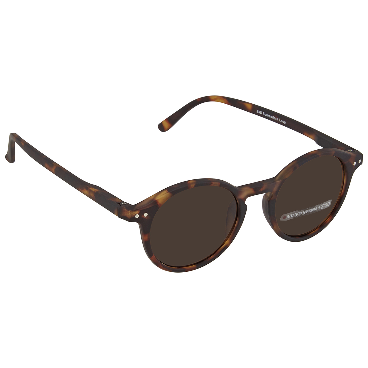 B+D Loop Sun Reader Round Unisex Eyeglasses 2290S-88-20 7730720012948 ...