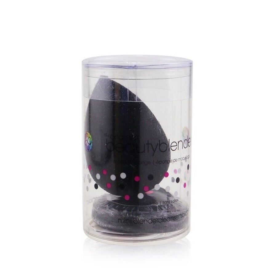 Beautyblender Pro W/mini Solid-1 Black Bb + Mini Solid Cleanser In Canister Makeup 851610005554