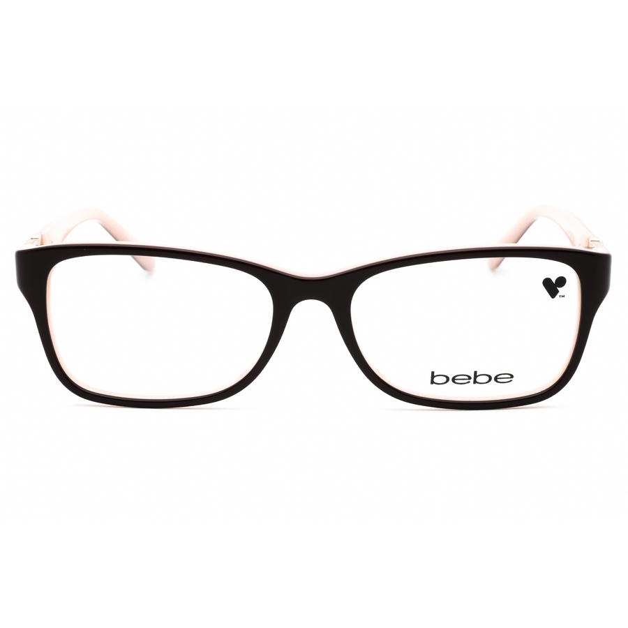 Bebe Ladies Black Rectangular Eyeglass Frames Bb5133