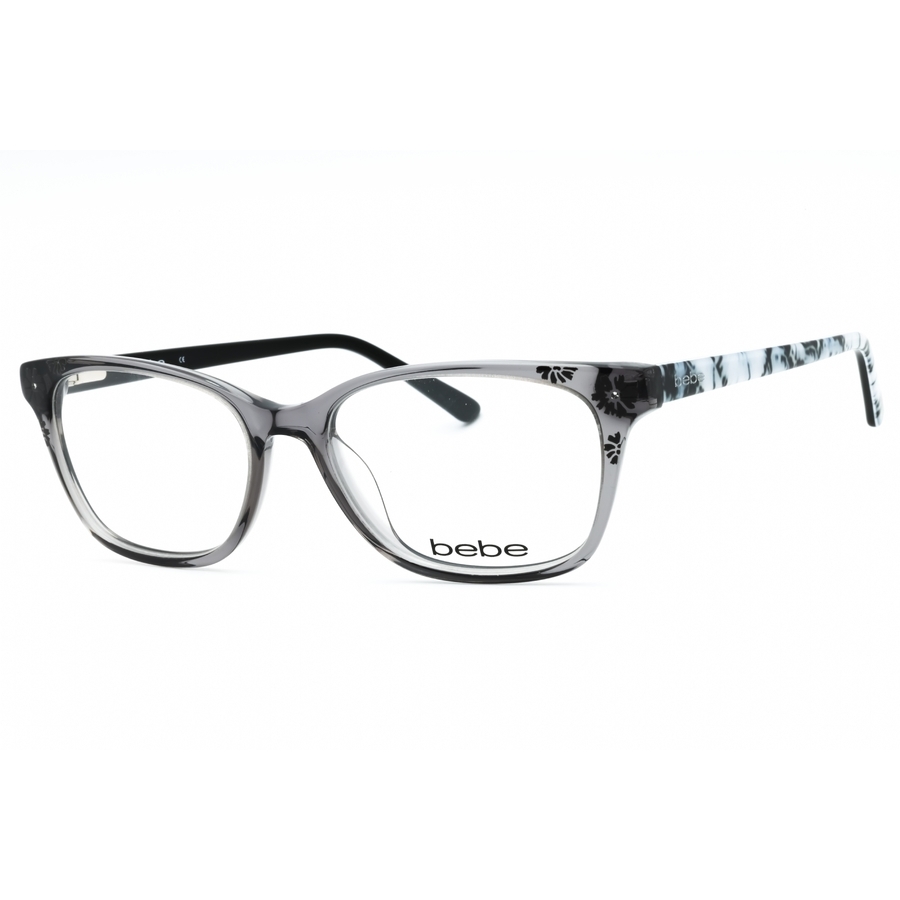 Bebe Ladies Grey Rectangular Eyeglass Frames Bb5163