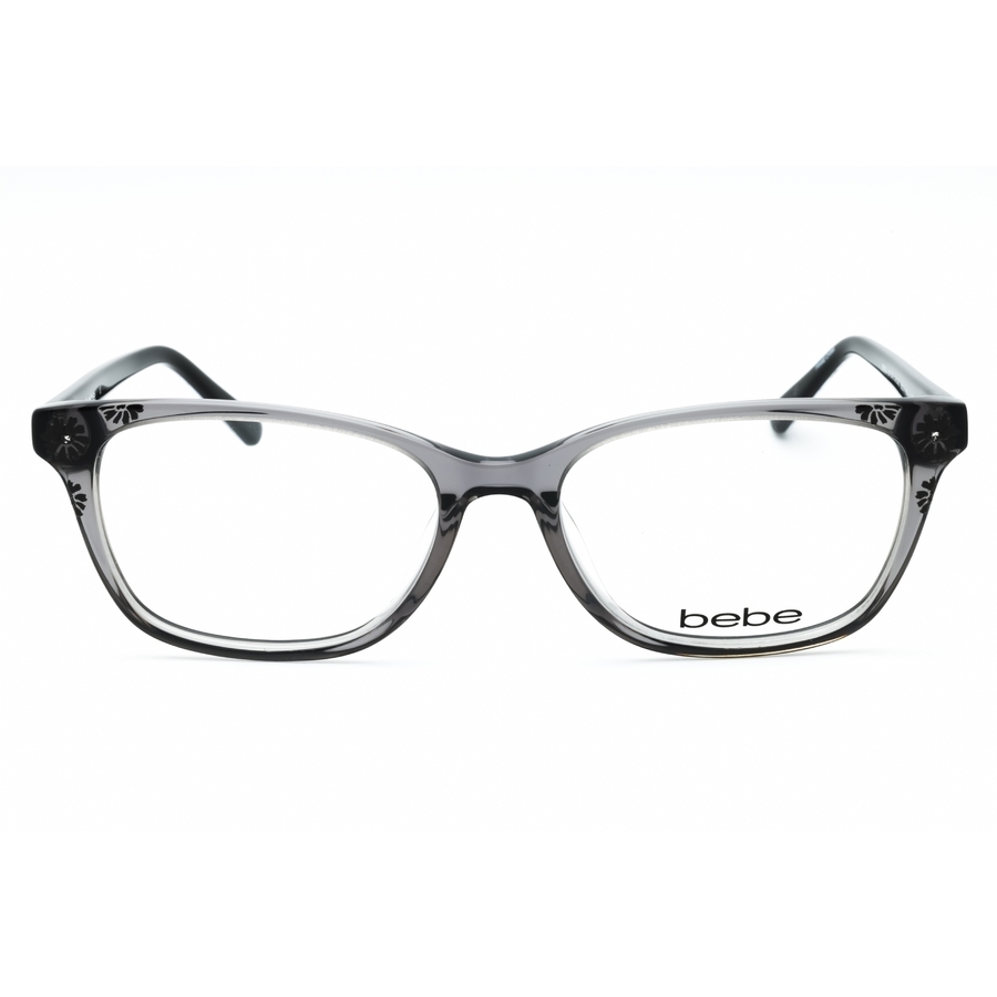 Bebe Ladies Grey Rectangular Eyeglass Frames Bb5163