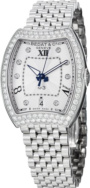 Bedat No 3 Silver Dial Diamond Stainless Steel Ladies Watch 315.071.109