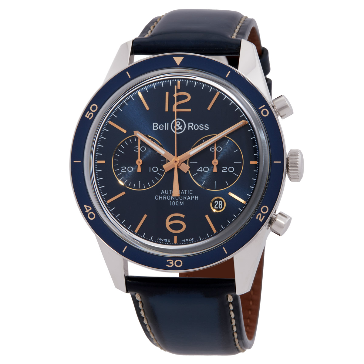 Bell and Ross Aeronavale Chronograph Automatic Blue Dial Men's Watch BRV126-BLU-ST/SCA
