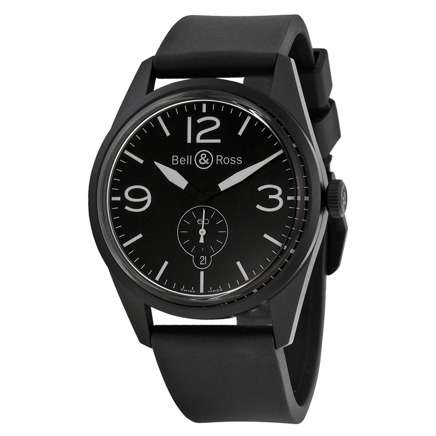 Bell and Ross Automatic Black Dial Men's Watch BRV123-BL-CA-SRB