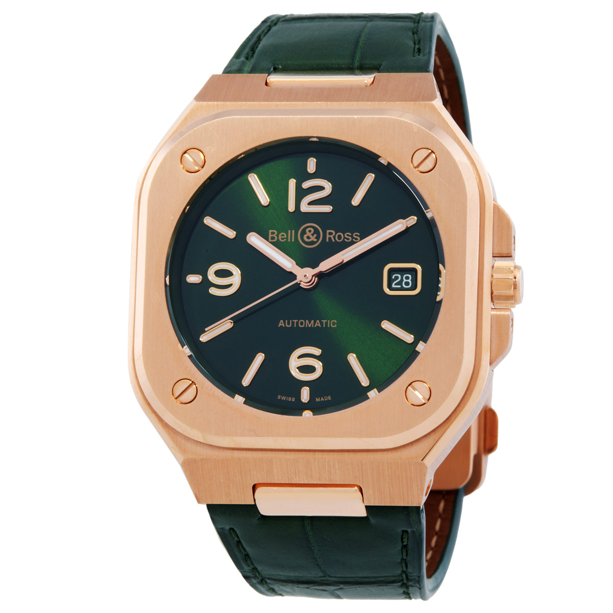Bell and Ross Automatic Green Dial Watch BR05A-GN-PG/SCR