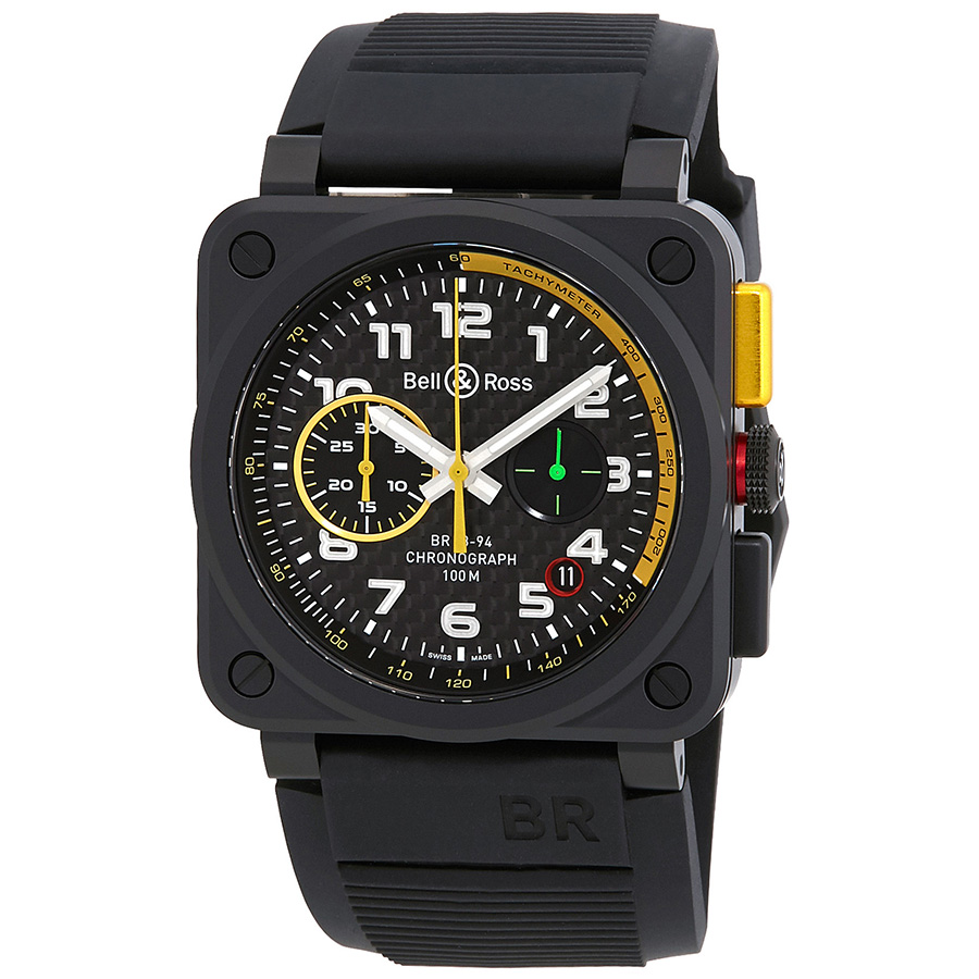 Bell and Ross Aviation Black Carbon Fiber Dial Men's Limited Edition Watch BR0394-RS17