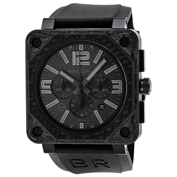Bell and Ross Aviation Chronograph Automatic Carbon Fiber Men's Watch BR0194-CA-FIBER-PH