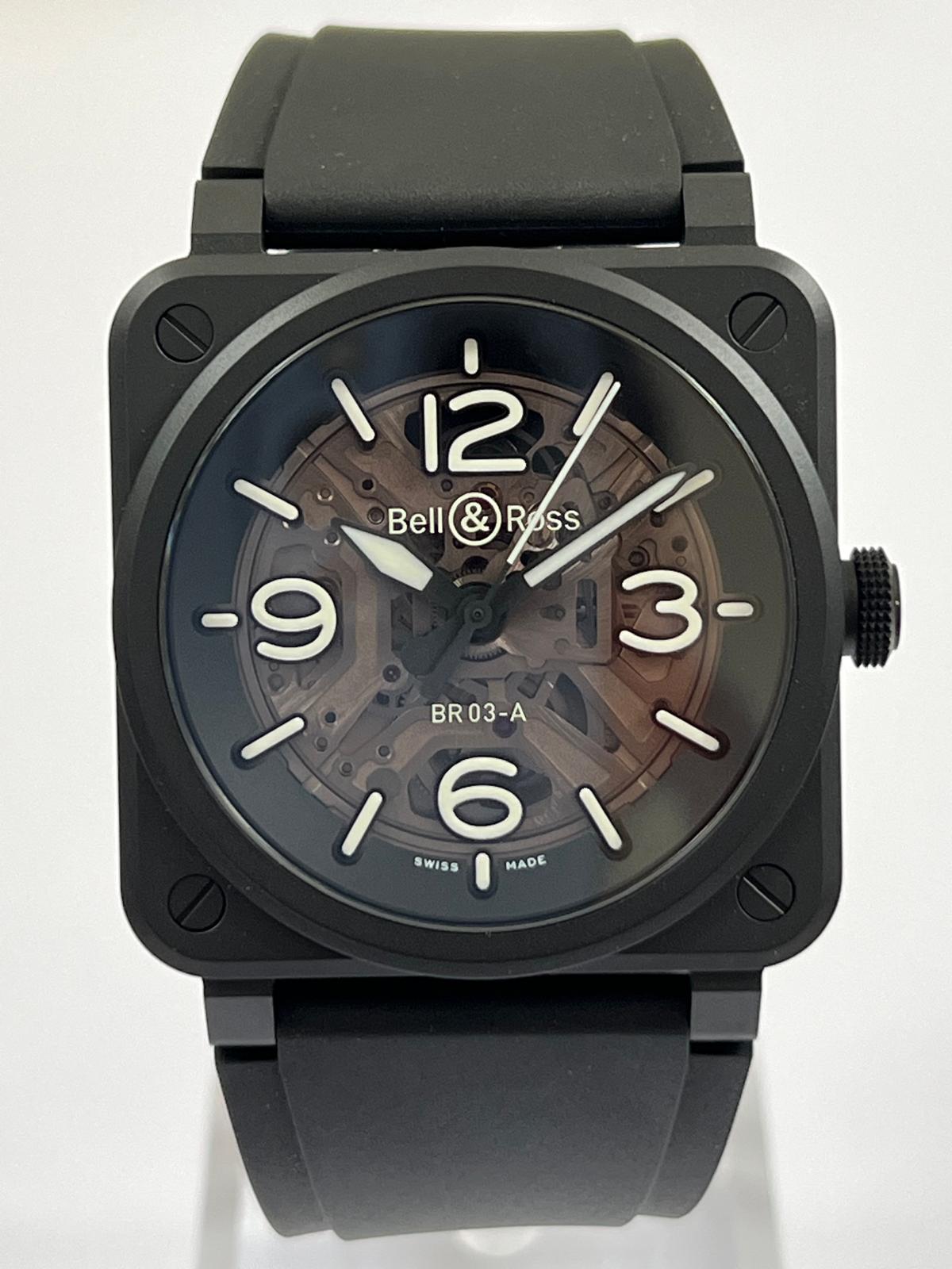 Bell and Ross BR 03 Automatic Black Dial Men's Watch BR03A-BL-SKCE/SRB