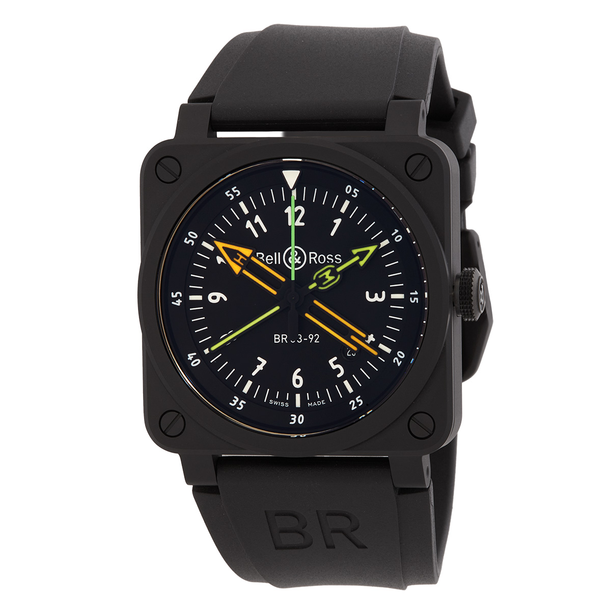 Bell And Ross BR 03-92 Radiocompass Automatic Black Dial Men's Watch BR0392RCOCESRB