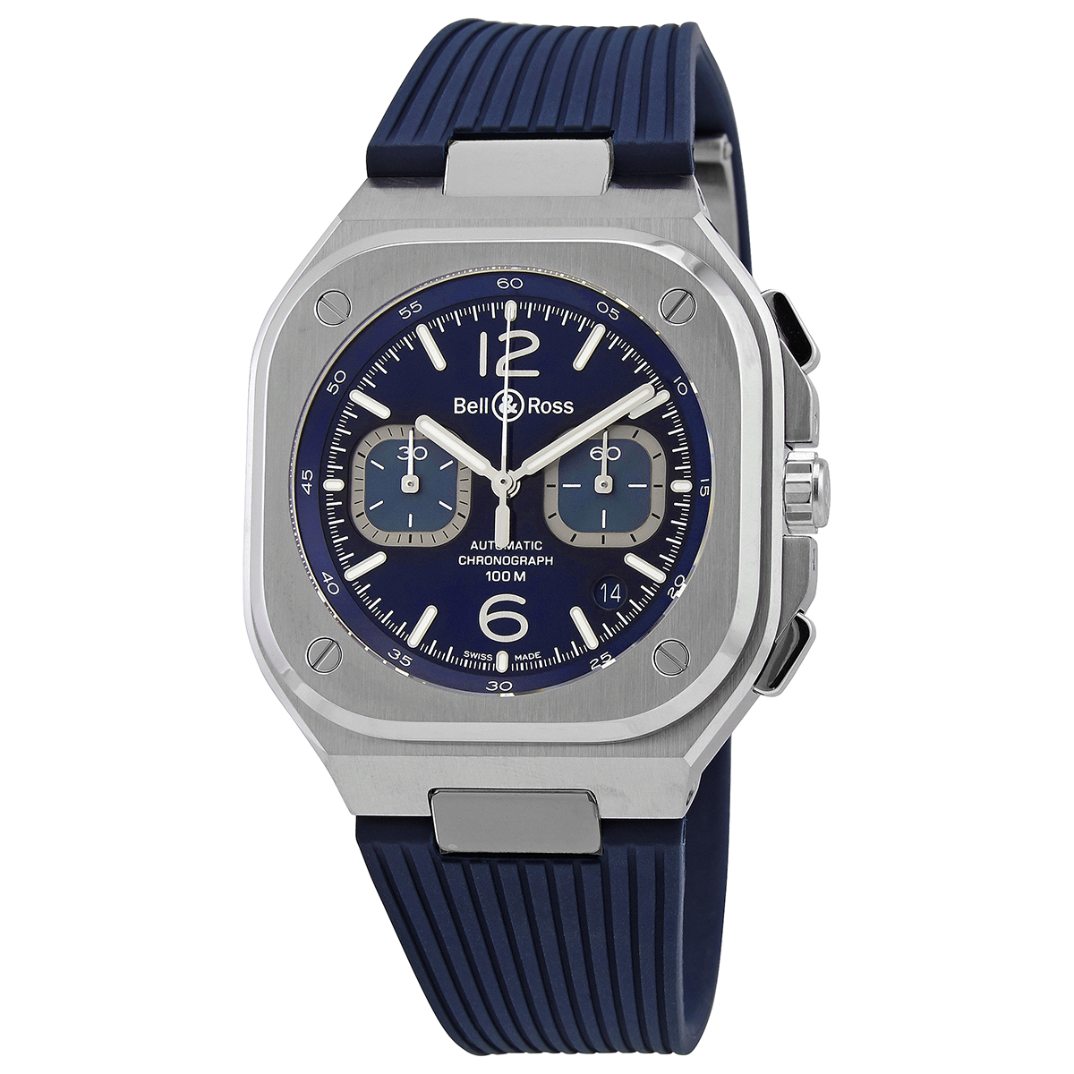 Bell and Ross BR 03-93 Chronograph Automatic Blue Dial Watch BR05C-BU-ST/SRB
