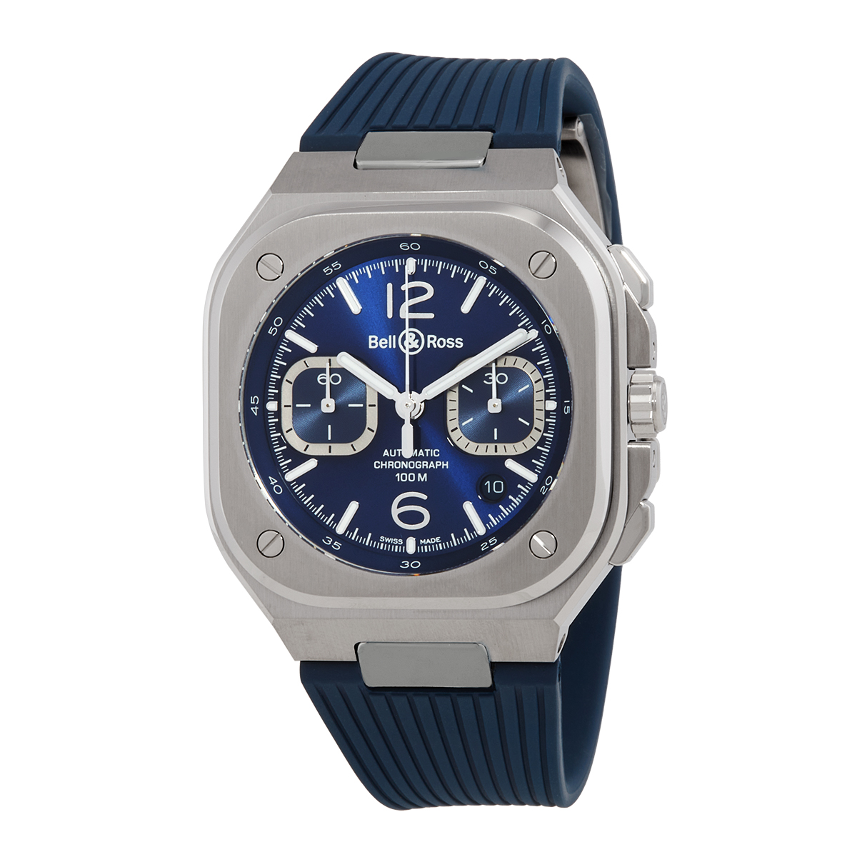 Bell and Ross BR 05 Chronograph Automatic Blue Dial Men's Watch BR05C-BLU-ST/SRB