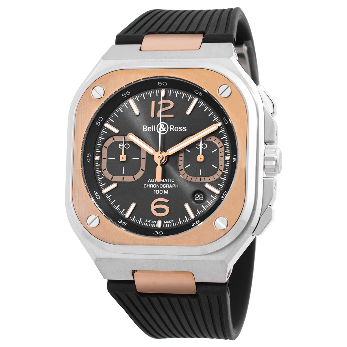 Bell and Ross Br 05 Chronograph Automatic Grey Dial Unisex Watch BR05CRTHSTPGSRB