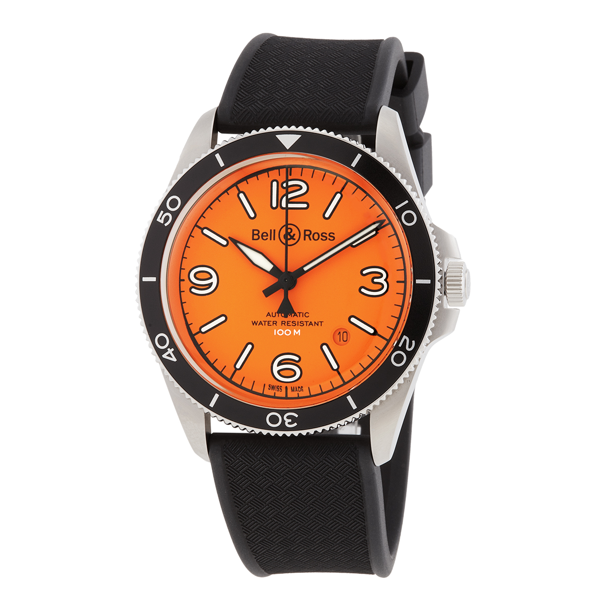 Bell and Ross BR V2-92 Automatic Orange Dial Men's Watch BR V2-92 OSTSRB