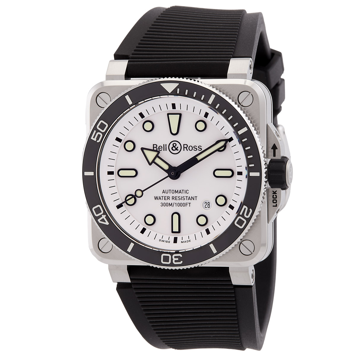 Bell and Ross BR-03 Diver Automatic White Dial Men's Watch BR03A-D-WH-ST/SRB