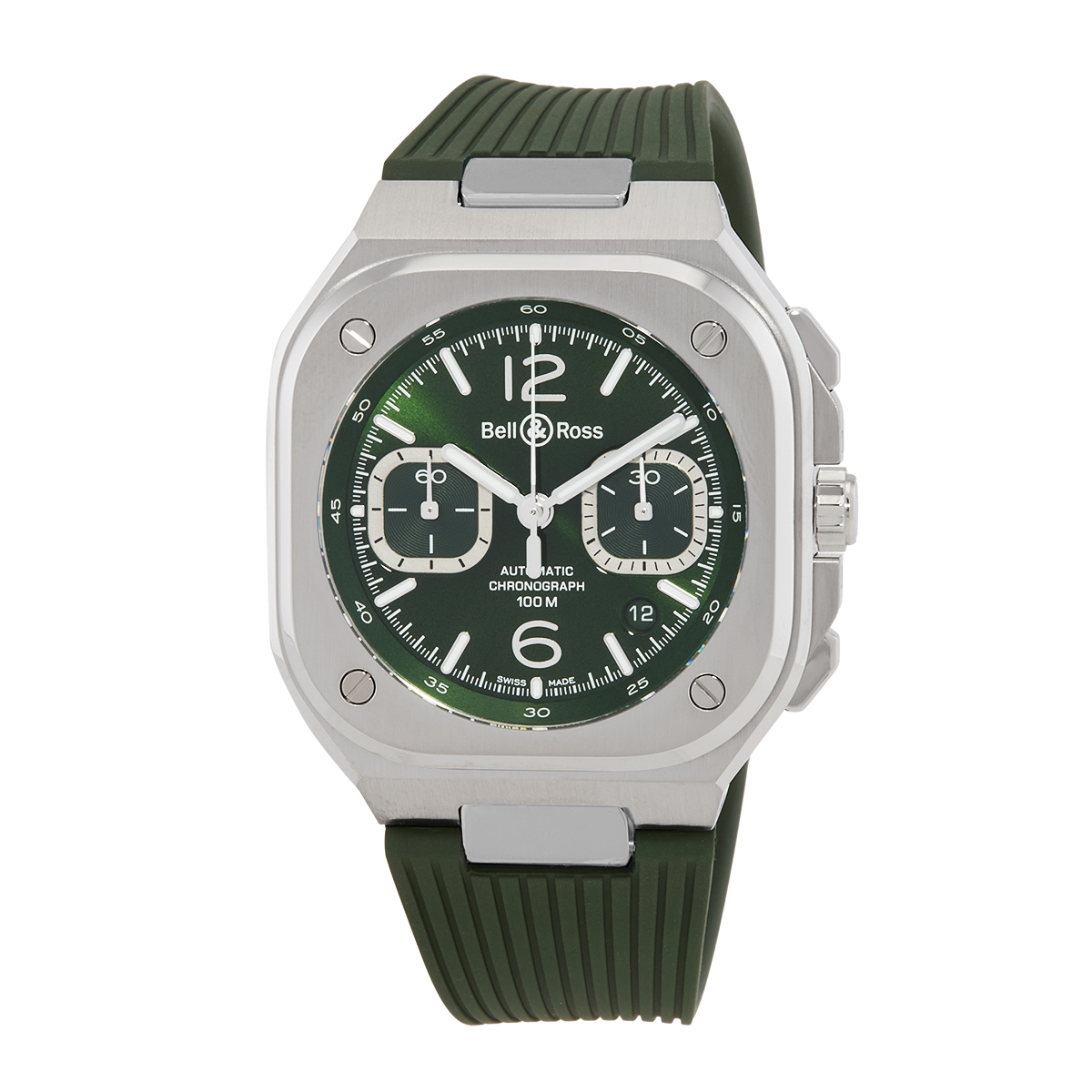 Bell and Ross BR05 Chronograph Automatic Men's Green Sunray Watch BR05C-GN-ST/SRB