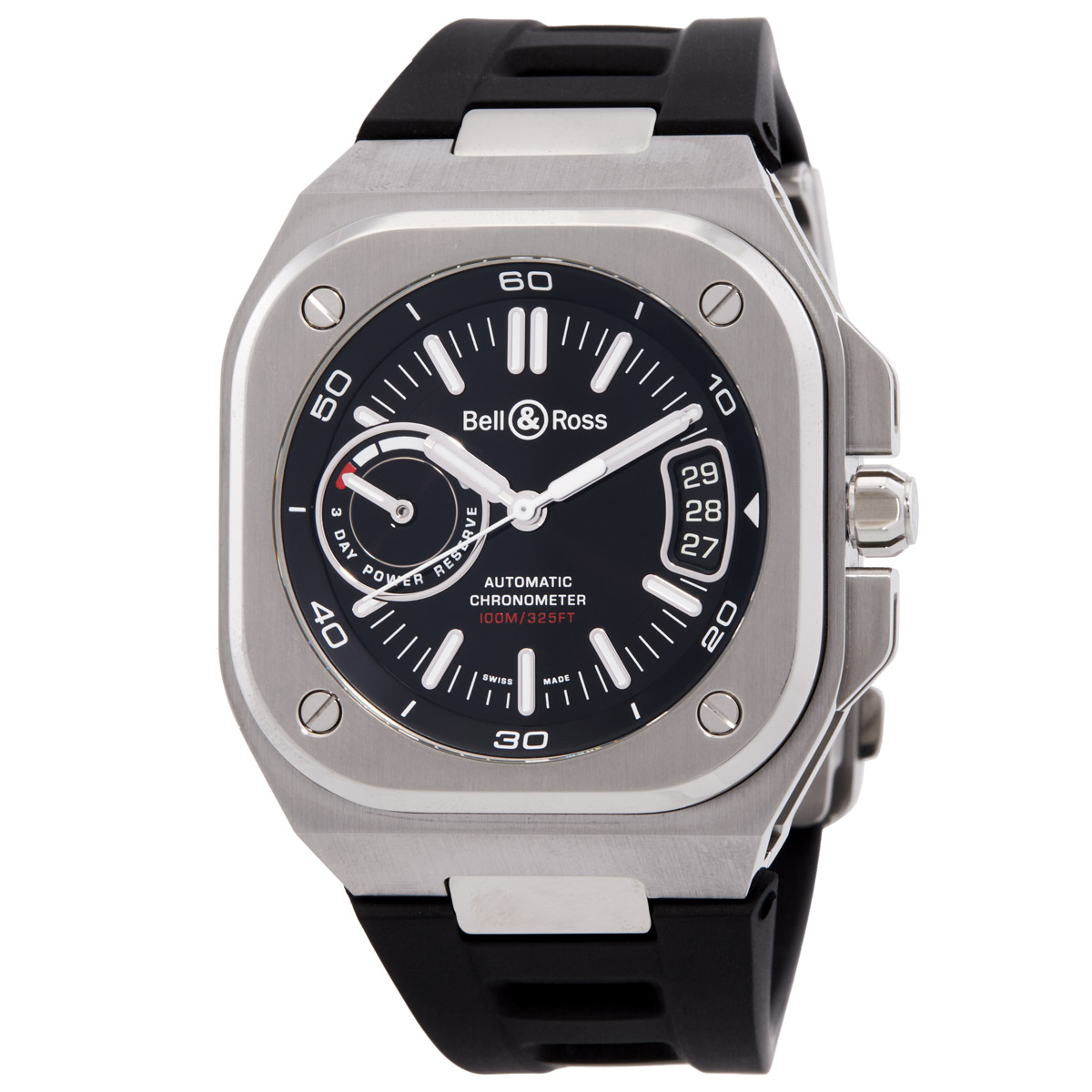 Bell and Ross BR-X5 Automatic Black Dial Unisex Watch BRX5R-BL-ST/SRB