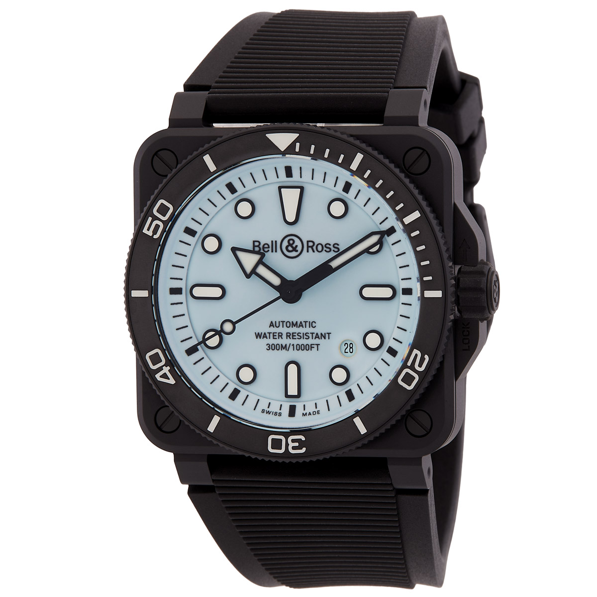 Bell and Ross Diver Automatic Blue Dial Men's Watch BR03A-D-LM-CE/SRB