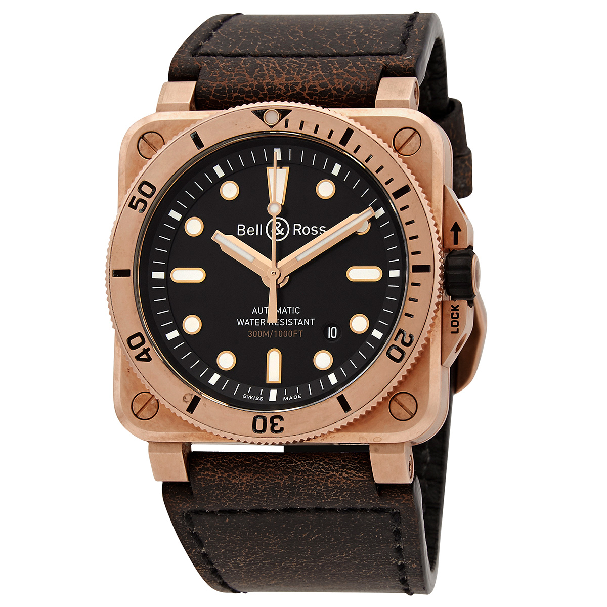 Bell and Ross Diver Bronze Limited Edition Automatic Men's Watch BR0392-D-BL-BR/SCA