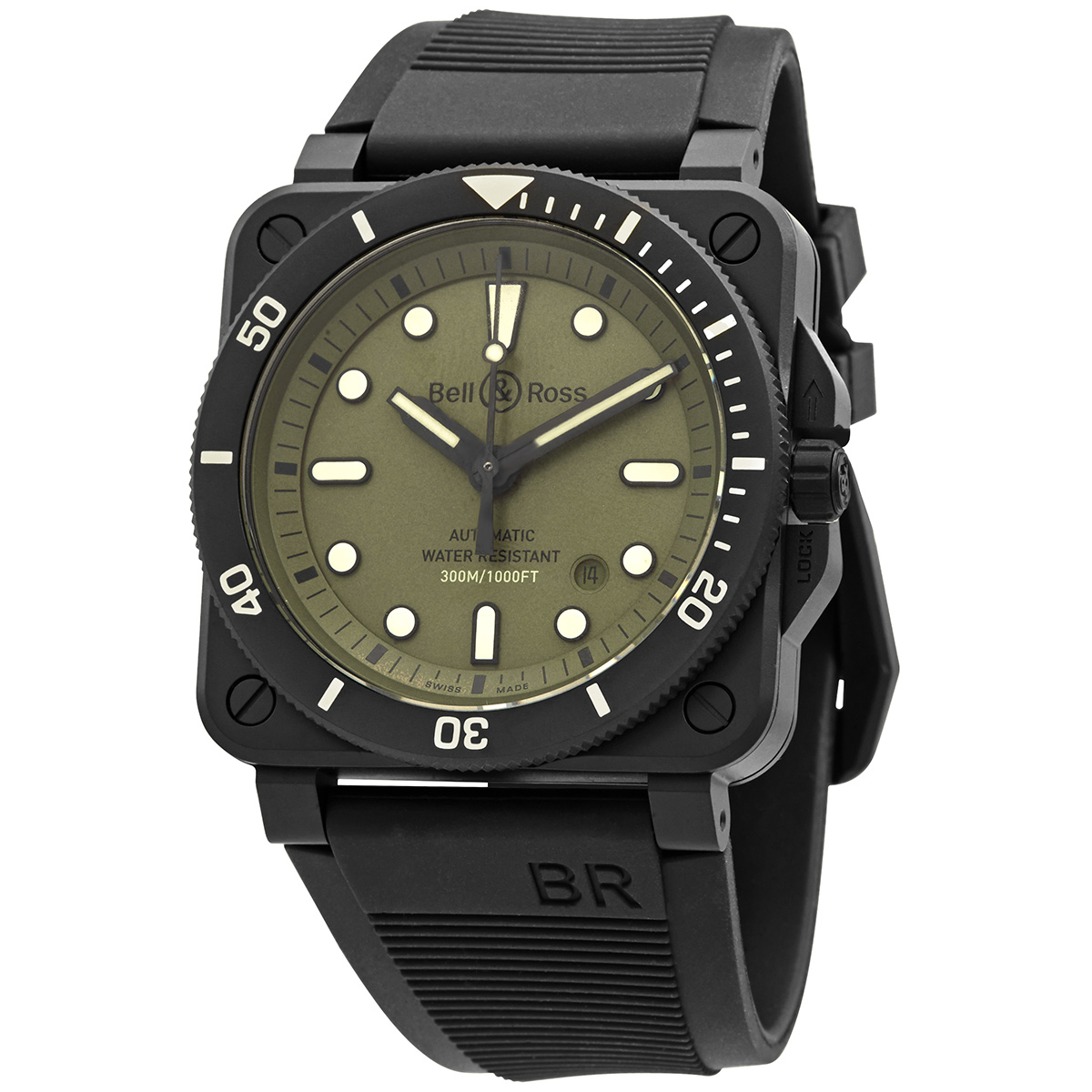 Bell and Ross Diver Military Automatic Men's Watch BR0392-D-KA-CE/SRB