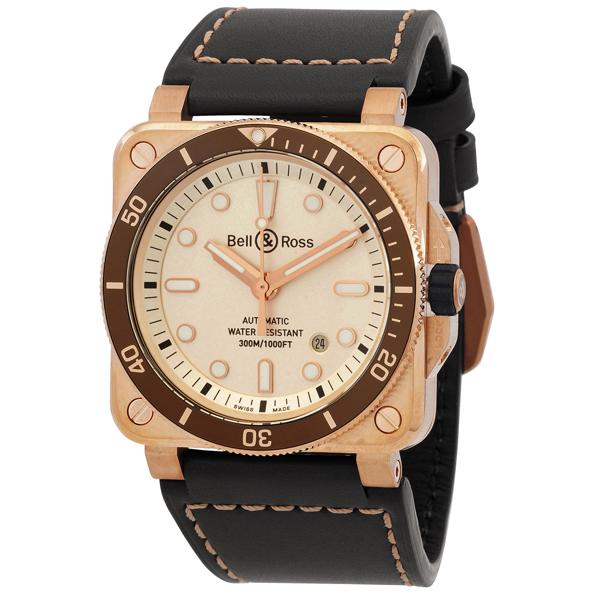 Bell and Ross Diver White Bronze Automatic White Dial Men's Watch BR0392-D-WH-BR/SCA