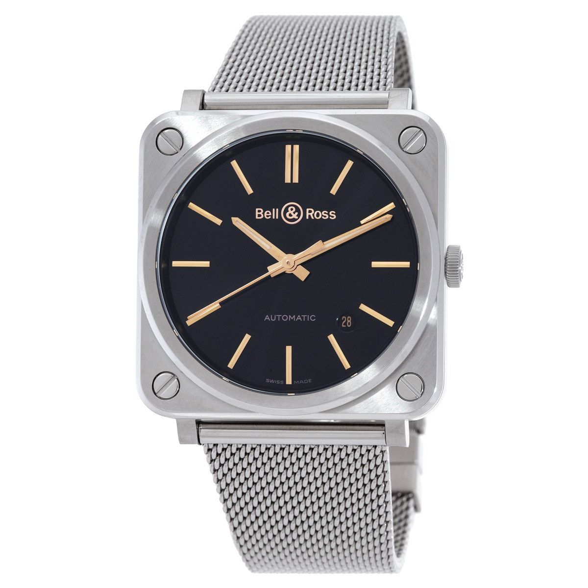 Bell and Ross Golden Heritage Automatic Black Dial Unisex Watch BRS92-ST-G-HE/SST