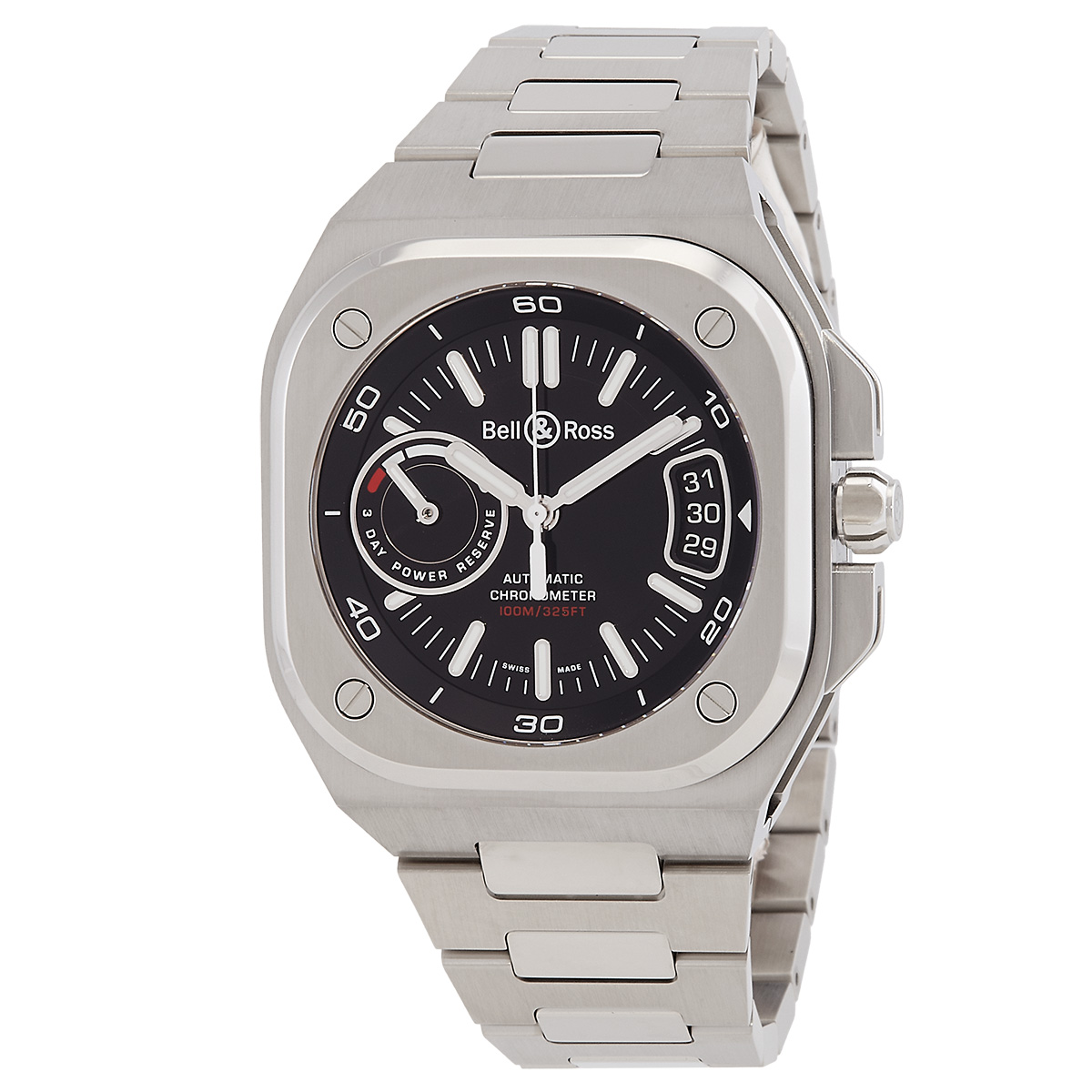 Bell and Ross Instruments Automatic Black Dial Men's Watch BRX5RBLSTSST