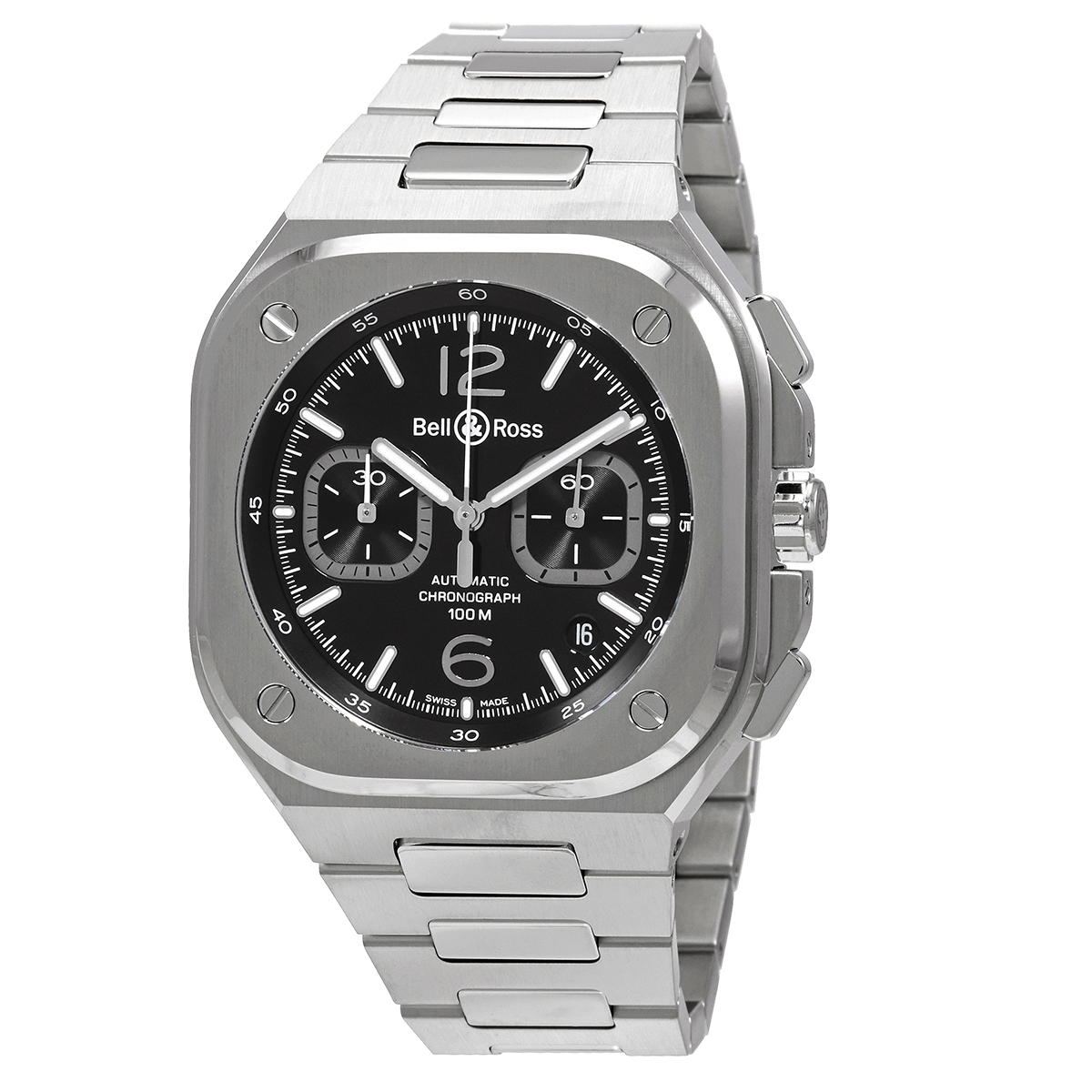 Bell and Ross Instruments Chronograph Automatic Black Dial Men's Watch BR05C-BL-ST/SST