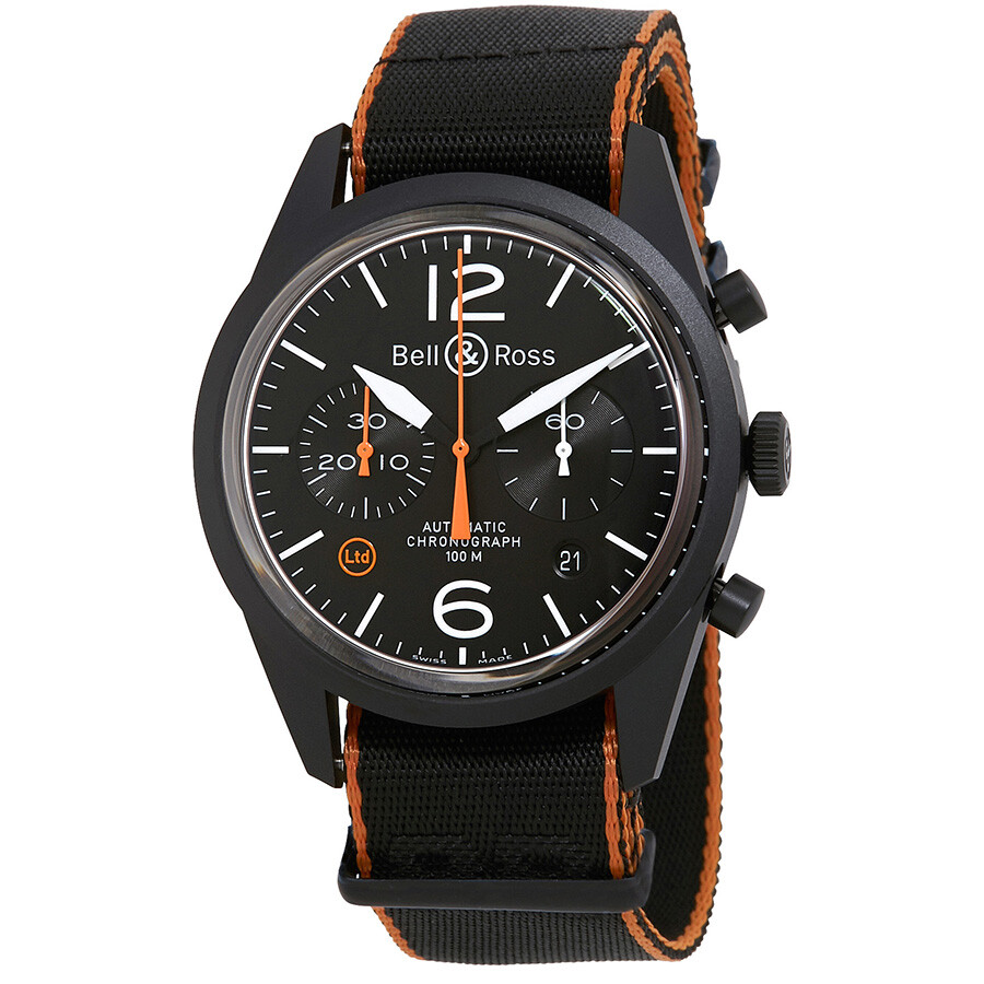 Bell And Ross Vintage Black Dial Men's Limited Edition Watch R126