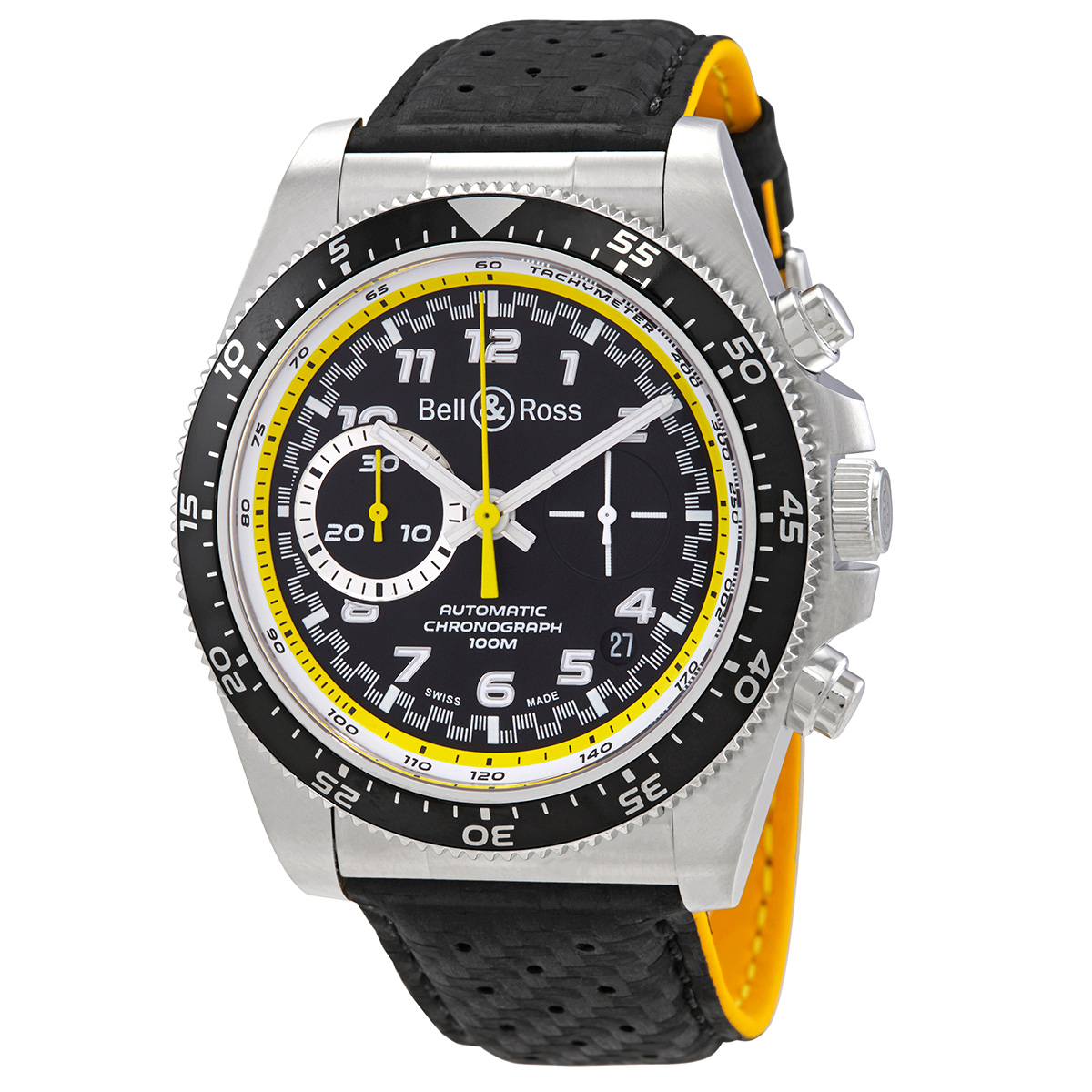 Bell and Ross Vintage Chronograph Automatic Black Dial Men's Watch BRV394-RS20/SCA