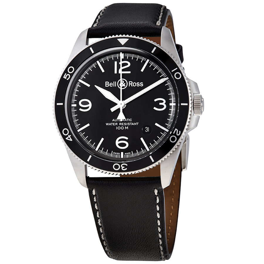 Bell and Ross Vintage V2-92 Automatic Matte Black Dial Men's Watch BRV292-BL-ST/SCA