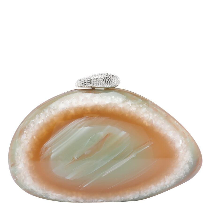 Benedetta Bruzziches Ariel Transparent Handbag In Green