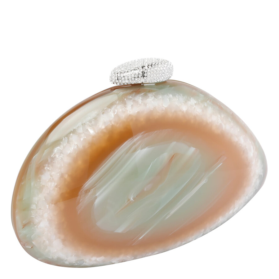 Benedetta Bruzziches Ariel Transparent Handbag In Green