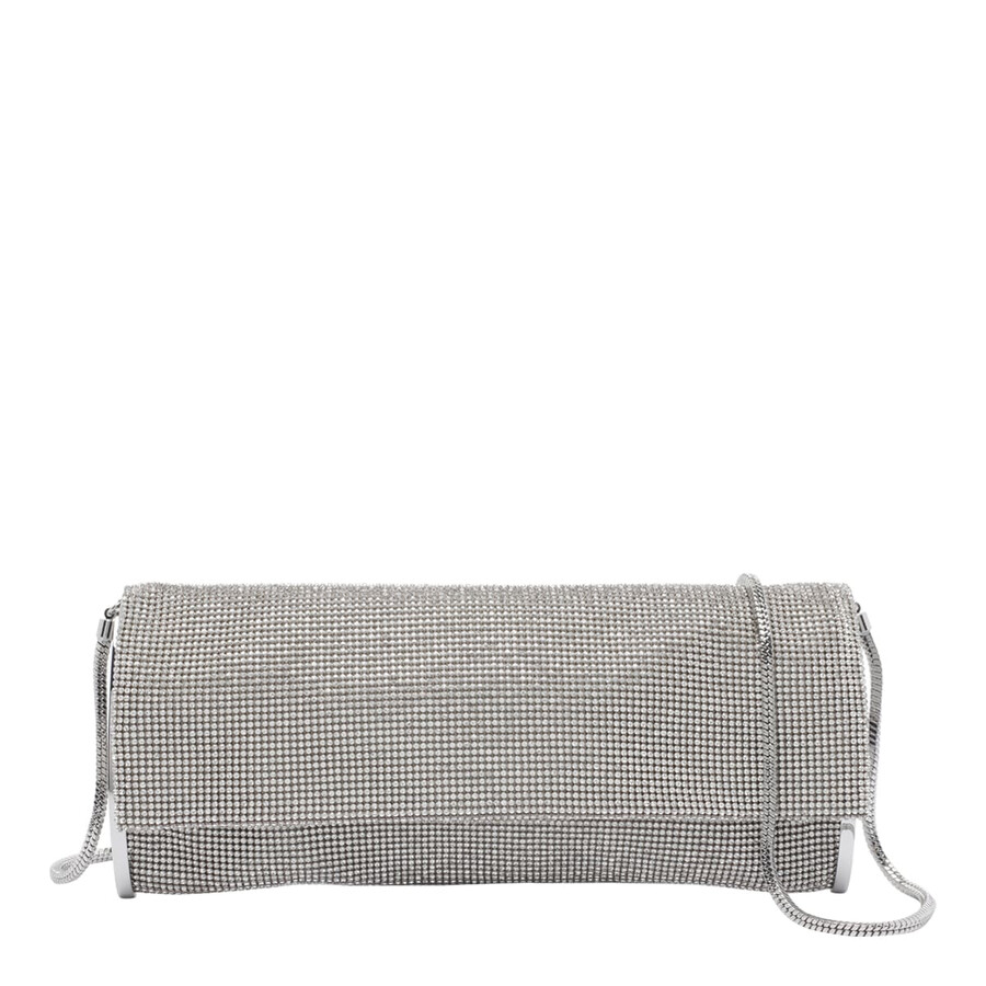 Benedetta Bruzziches Kate Crystal Crossbody Bag In Silver