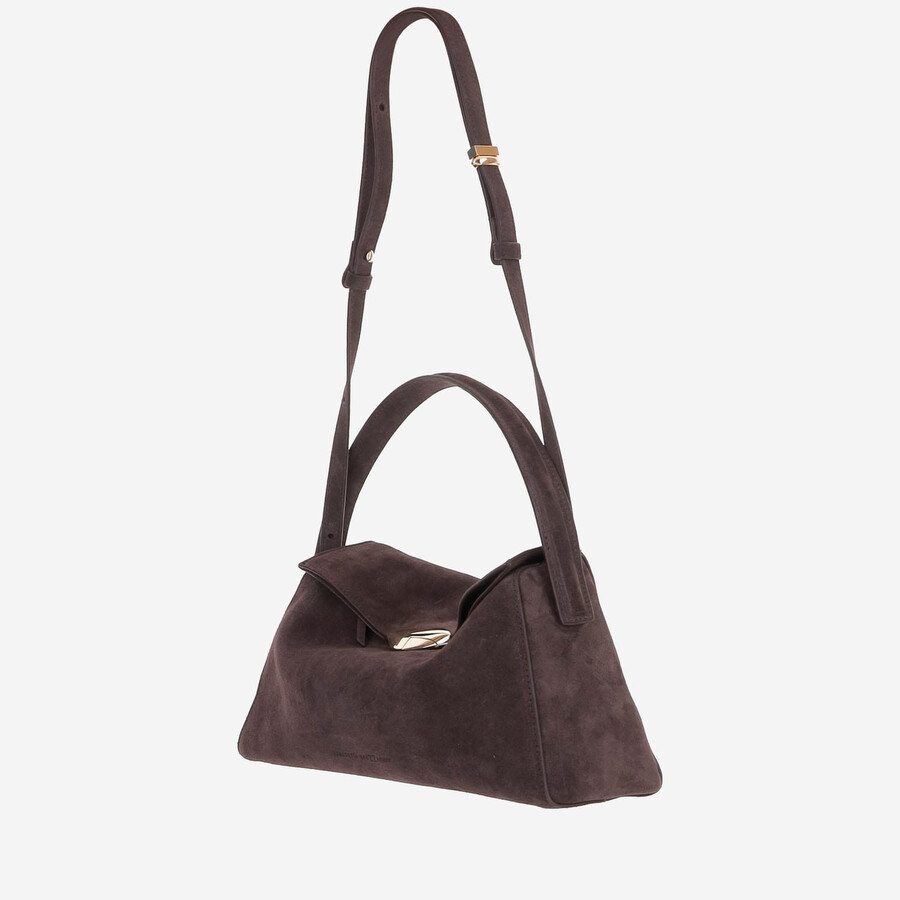Benedetta Bruzziches Large Elif Suede Bag In Brown