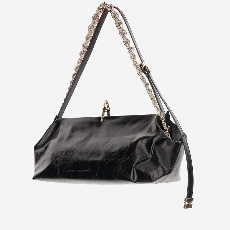 Benedetta Bruzziches Sophia Leather Shoulder Bag In Black