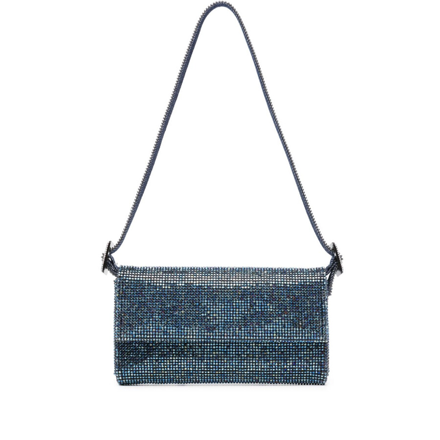 Benedetta Bruzziches Vittissima La Petite Crystal-embellished Clutch Bag In Blue