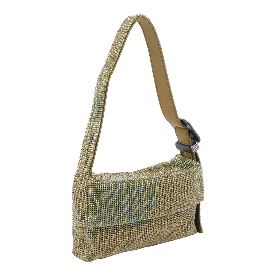 Benedetta Bruzziches Vutty La Mignon Crystal-embellished Shoulder Bag In Green